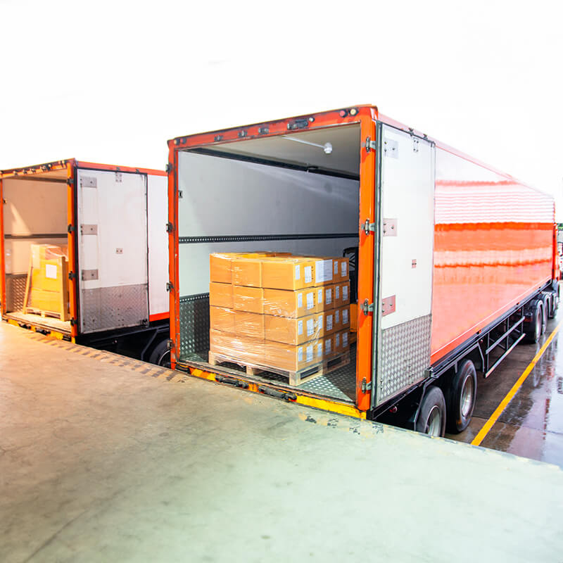 Trucks being loaded for a Full Truck Load